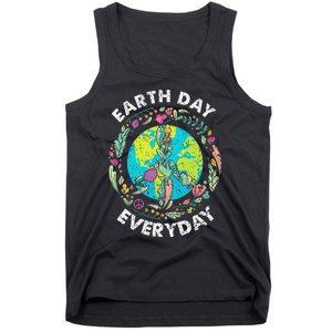 Happy Earth Day Every Day Peace Symbol Tank Top