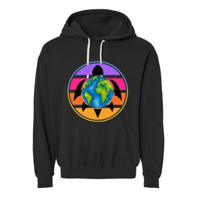 Happy Earth Day Save The Planet Give New Life To Sea Turtles Garment-Dyed Fleece Hoodie