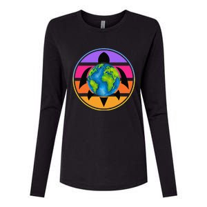 Happy Earth Day Save The Planet Give New Life To Sea Turtles Womens Cotton Relaxed Long Sleeve T-Shirt