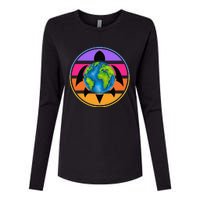 Happy Earth Day Save The Planet Give New Life To Sea Turtles Womens Cotton Relaxed Long Sleeve T-Shirt