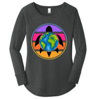 Happy Earth Day Save The Planet Give New Life To Sea Turtles Women's Perfect Tri Tunic Long Sleeve Shirt