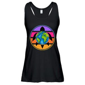 Happy Earth Day Save The Planet Give New Life To Sea Turtles Ladies Essential Flowy Tank