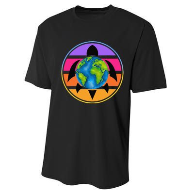 Happy Earth Day Save The Planet Give New Life To Sea Turtles Performance Sprint T-Shirt