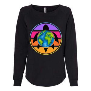 Happy Earth Day Save The Planet Give New Life To Sea Turtles Womens California Wash Sweatshirt