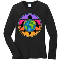 Happy Earth Day Save The Planet Give New Life To Sea Turtles Ladies Long Sleeve Shirt