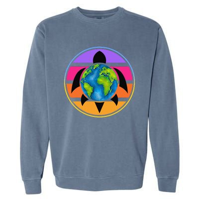 Happy Earth Day Save The Planet Give New Life To Sea Turtles Garment-Dyed Sweatshirt