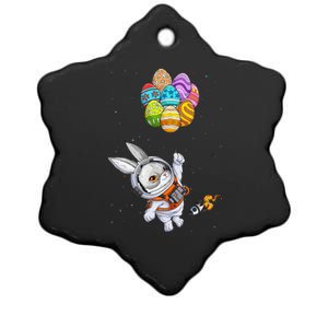 Happy Easter Day Bunny Egg astronaut Space Ceramic Star Ornament