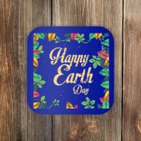 Happy Earth Day Awareness Love Nature Save The Planet Gift Coaster