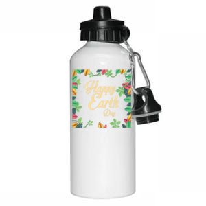 Happy Earth Day Awareness Love Nature Save The Planet Gift Aluminum Water Bottle