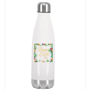 Happy Earth Day Awareness Love Nature Save The Planet Gift Stainless Steel Insulated Water Bottle