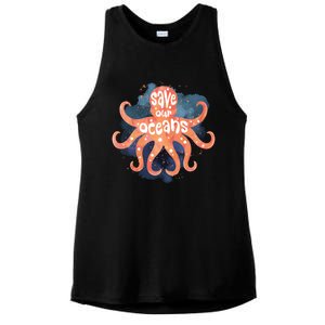 Happy Earth Day Birthday Save Our Oceans Nature Love Gift Ladies PosiCharge Tri-Blend Wicking Tank