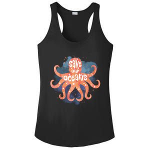 Happy Earth Day Birthday Save Our Oceans Nature Love Gift Ladies PosiCharge Competitor Racerback Tank