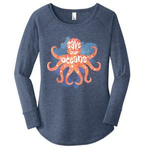 Happy Earth Day Birthday Save Our Oceans Nature Love Gift Women's Perfect Tri Tunic Long Sleeve Shirt