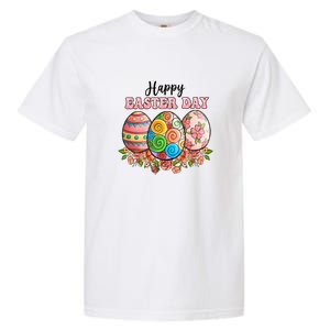 Happy Easter Day Eggs Floral Gift Easter Egg Garment-Dyed Heavyweight T-Shirt