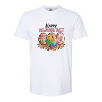 Happy Easter Day Eggs Floral Gift Easter Egg Softstyle CVC T-Shirt