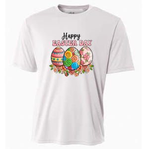 Happy Easter Day Eggs Floral Gift Easter Egg Cooling Performance Crew T-Shirt