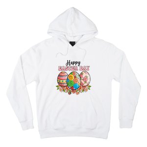 Happy Easter Day Eggs Floral Gift Easter Egg Hoodie