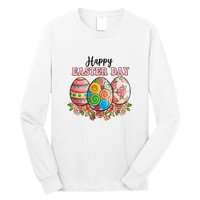 Happy Easter Day Eggs Floral Gift Easter Egg Long Sleeve Shirt