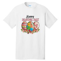 Happy Easter Day Eggs Floral Gift Easter Egg Tall T-Shirt