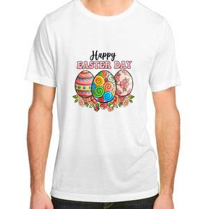 Happy Easter Day Eggs Floral Gift Easter Egg Adult ChromaSoft Performance T-Shirt