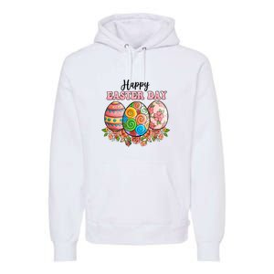 Happy Easter Day Eggs Floral Gift Easter Egg Premium Hoodie