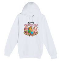 Happy Easter Day Eggs Floral Gift Easter Egg Premium Pullover Hoodie