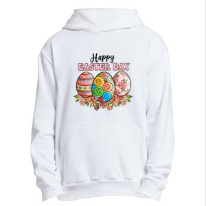 Happy Easter Day Eggs Floral Gift Easter Egg Urban Pullover Hoodie