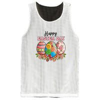 Happy Easter Day Eggs Floral Gift Easter Egg Mesh Reversible Basketball Jersey Tank