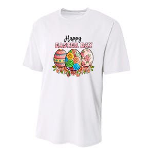 Happy Easter Day Eggs Floral Gift Easter Egg Performance Sprint T-Shirt