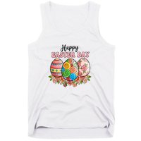 Happy Easter Day Eggs Floral Gift Easter Egg Tank Top