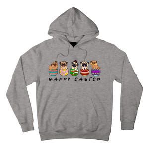 Happy Easter Day Cute Pugs Bunny Tall Hoodie