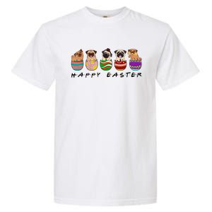 Happy Easter Day Cute Pugs Bunny Garment-Dyed Heavyweight T-Shirt