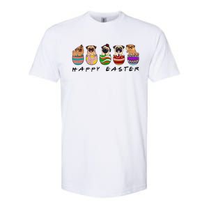 Happy Easter Day Cute Pugs Bunny Softstyle CVC T-Shirt