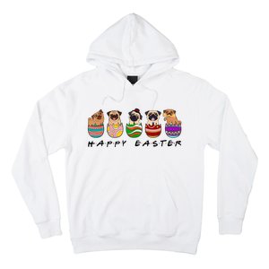 Happy Easter Day Cute Pugs Bunny Hoodie