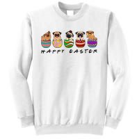 Happy Easter Day Cute Pugs Bunny Sweatshirt