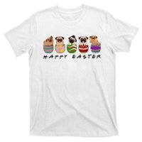 Happy Easter Day Cute Pugs Bunny T-Shirt