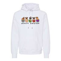 Happy Easter Day Cute Pugs Bunny Premium Hoodie