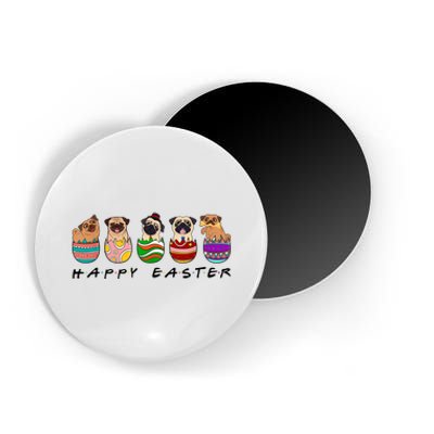 Happy Easter Day Cute Pugs Bunny Magnet