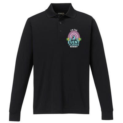 Happy Easter Day Im The Event Planner Bunny Gift Performance Long Sleeve Polo