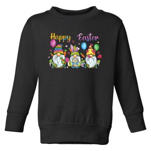 Happy Easter Day Bunny Gnome Rabbit Easter Egg Hunting Women Toddler Sweatshirt