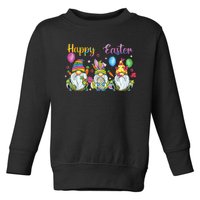 Happy Easter Day Bunny Gnome Rabbit Easter Egg Hunting Women Toddler Sweatshirt