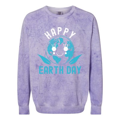 Happy Earth Day Mother Earth Pro Environt Nature Cute Gift Colorblast Crewneck Sweatshirt