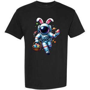 Happy Easter Day Bunny Egg Astronaut Space Garment-Dyed Heavyweight T-Shirt