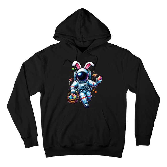 Happy Easter Day Bunny Egg Astronaut Space Hoodie