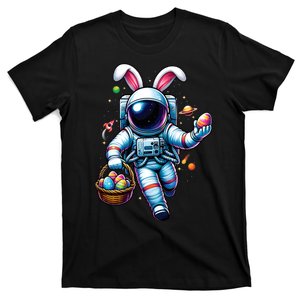 Happy Easter Day Bunny Egg Astronaut Space T-Shirt