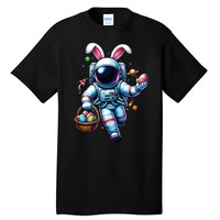 Happy Easter Day Bunny Egg Astronaut Space Tall T-Shirt