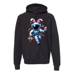 Happy Easter Day Bunny Egg Astronaut Space Premium Hoodie