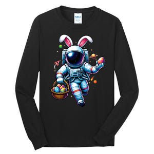 Happy Easter Day Bunny Egg Astronaut Space Tall Long Sleeve T-Shirt