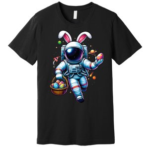 Happy Easter Day Bunny Egg Astronaut Space Premium T-Shirt