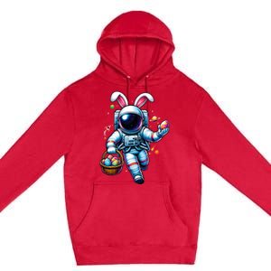 Happy Easter Day Bunny Egg Astronaut Space Premium Pullover Hoodie